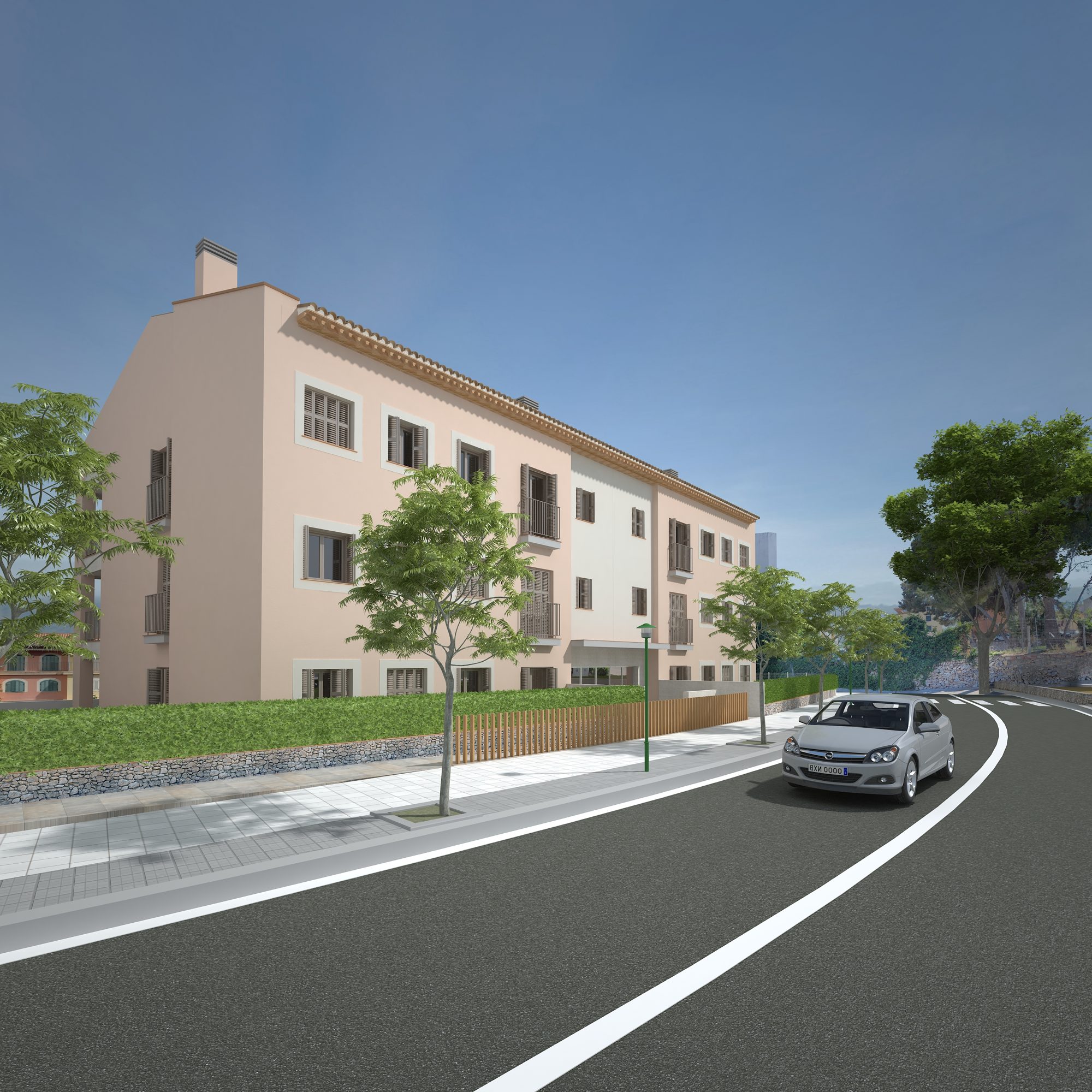 Render del carrer de la promoció Vinyes del Mar, a Altafulla